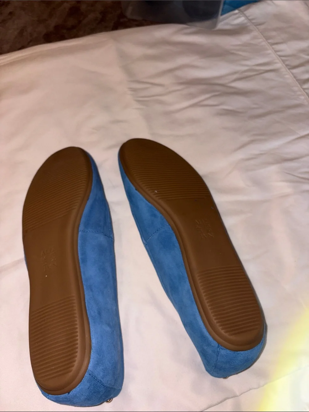 Naturalizer Blue Suede Round-Toe Ballet Flats